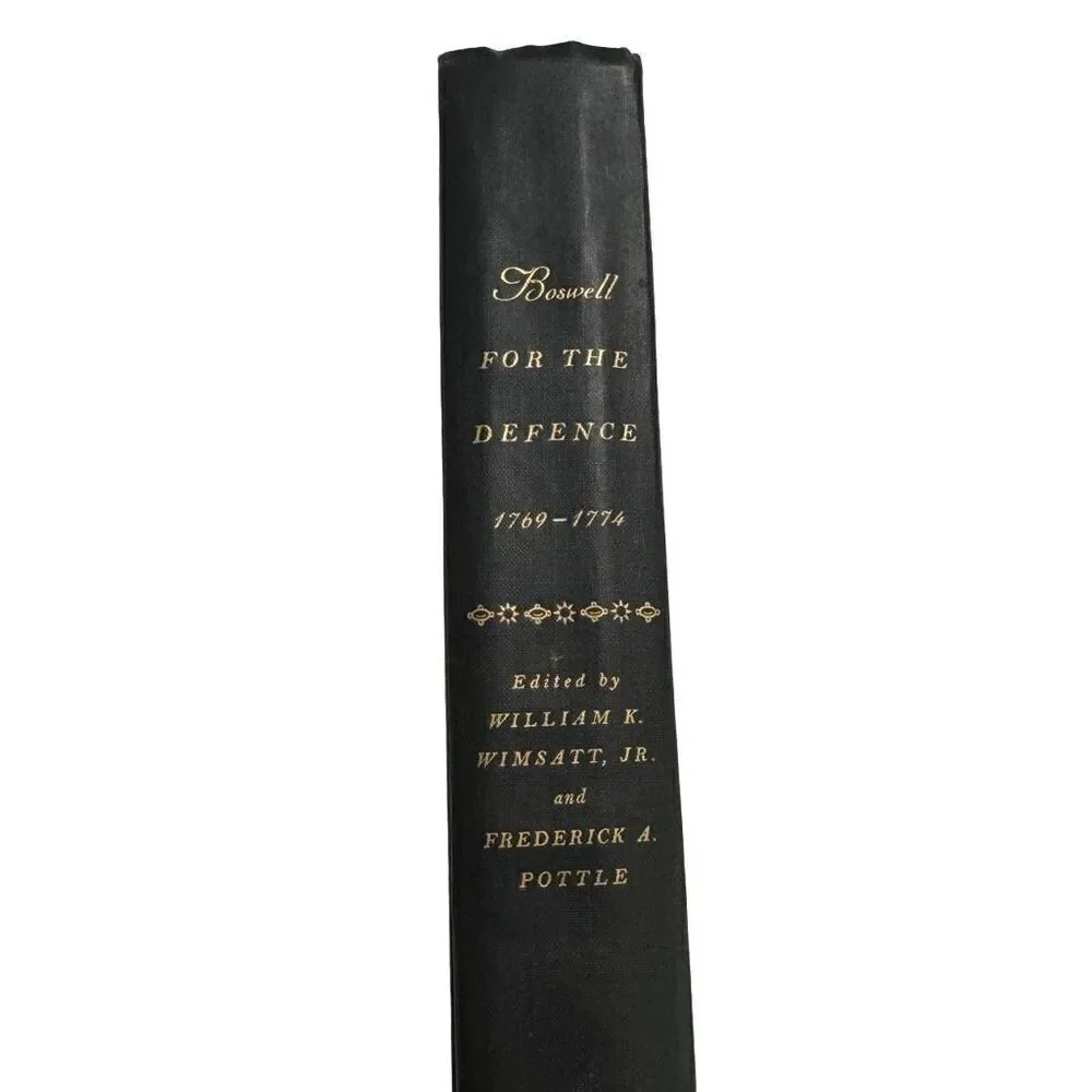 Boswell for the Defence 1769- 1774 edited by William K. Wimsatt Jr. (1959, 1st)